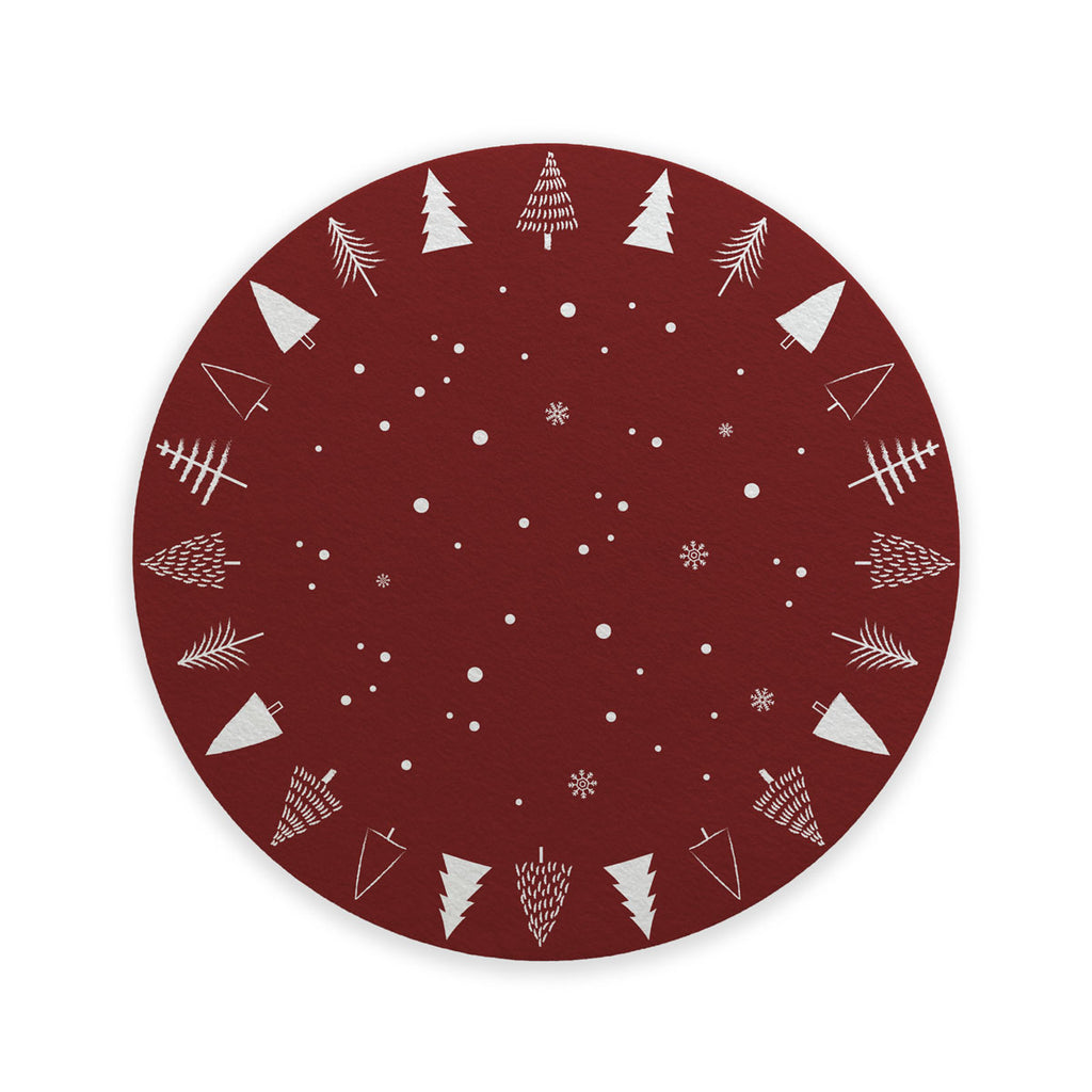 Tappeto Sotto Albero Di Natale Alberelli - Più Colori Disponibili - Decochic