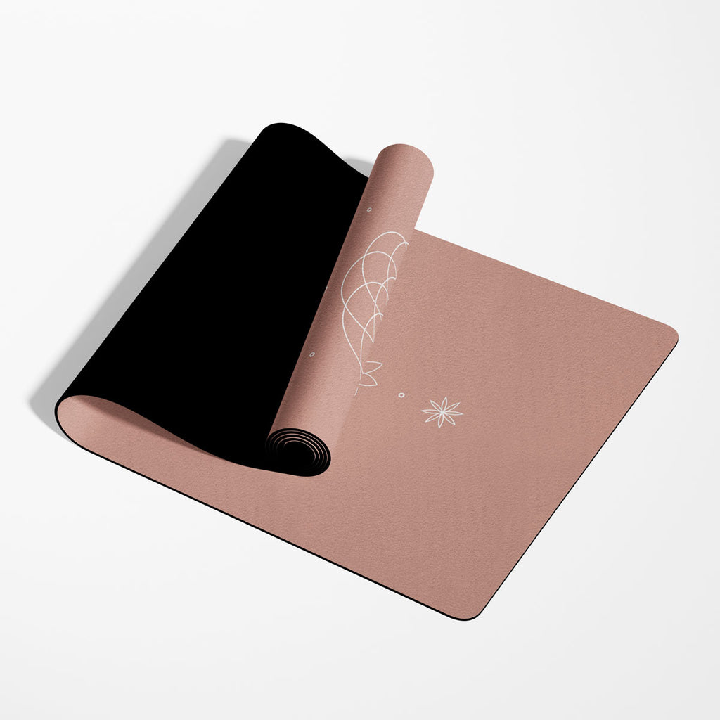 Tappeto Yoga Rosa Lotus Embrace-Più Dimensioni Disponibili - Decochic