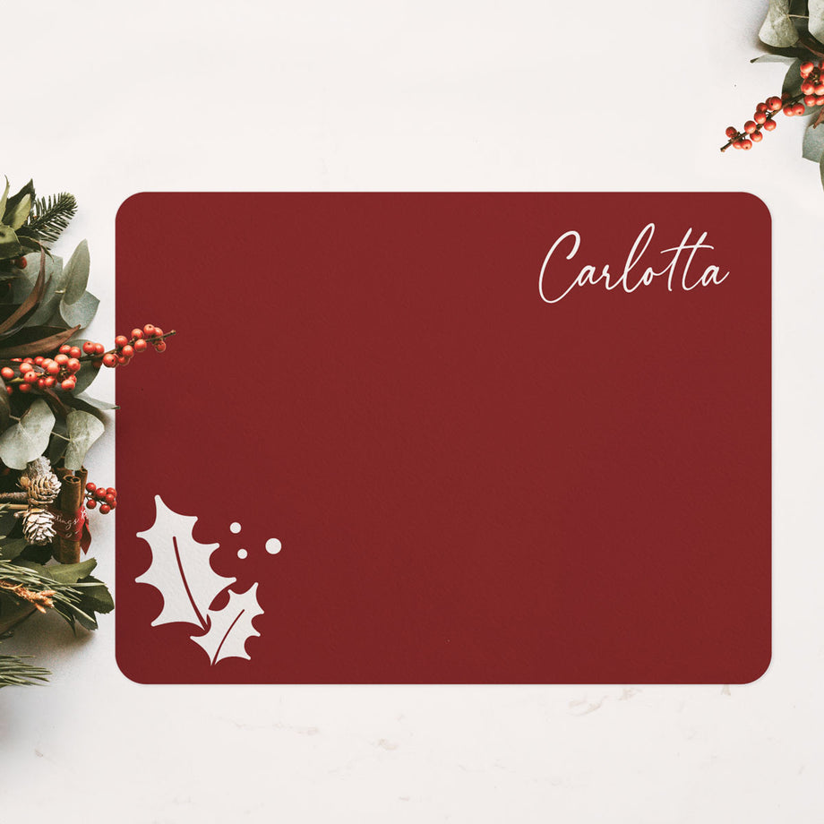 Tovaglietta Americana Personalizzata NATALE INNEVATO – 30x40 Cm Con Nome, Stampa Lavabile Per Colazione E Pranzo, Regalo Per Bambini