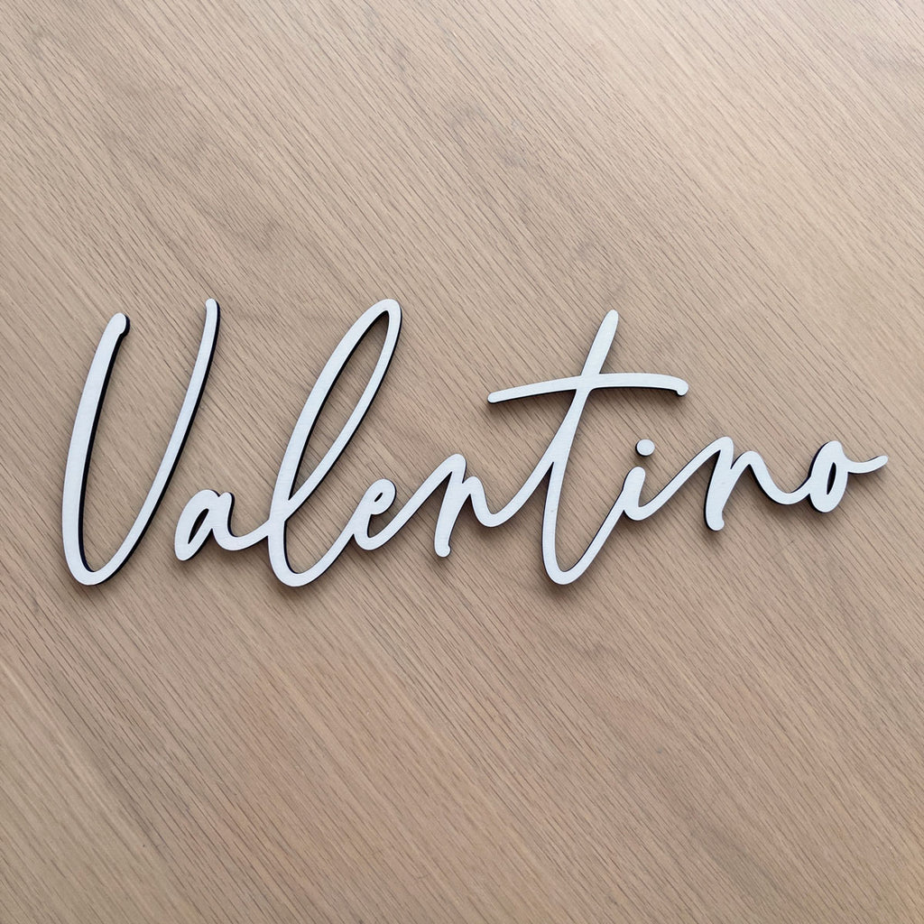 Scritta in Legno - Valentino - Decochic