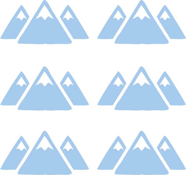 Stickers Parete Montagne-Più Colori Disponibili - Decochic