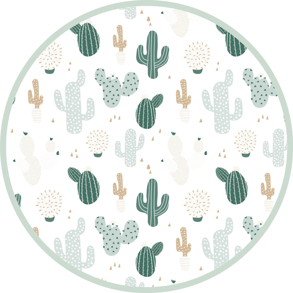 Tappeto in Vinile Tondo Cactus - Decochic