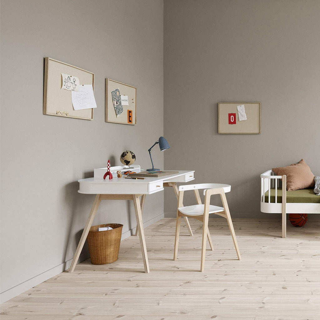 Set Scrivania Wood 66 cm e Sedia Regolabile Oliver Furniture - Decochic