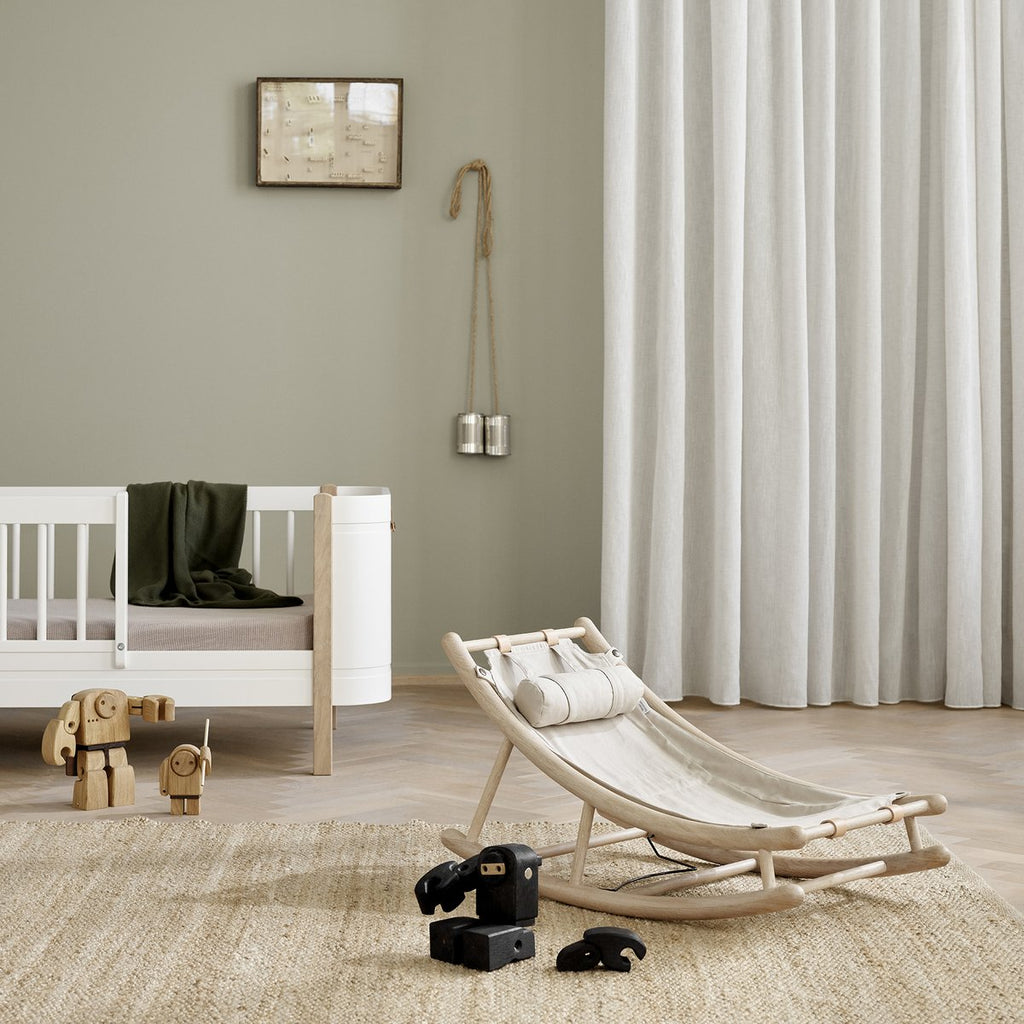 Sedia a Dondolo in Legno Naturale Oliver Furniture - Decochic
