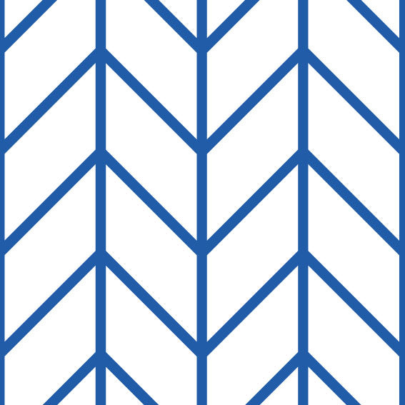 50x100cm Vinile Frecce geometriche Fondo bianco Blu - Decochic