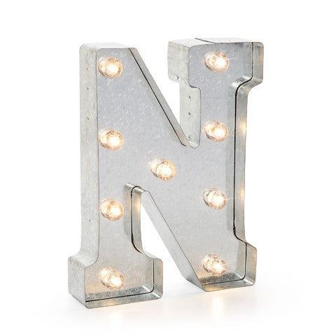 Lettera Luminosa in Metallo a LED "N" - Decochic