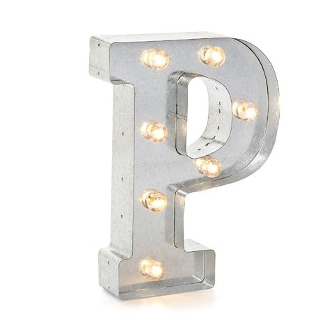 Lettera Luminosa in Metallo a LED "P" - Decochic