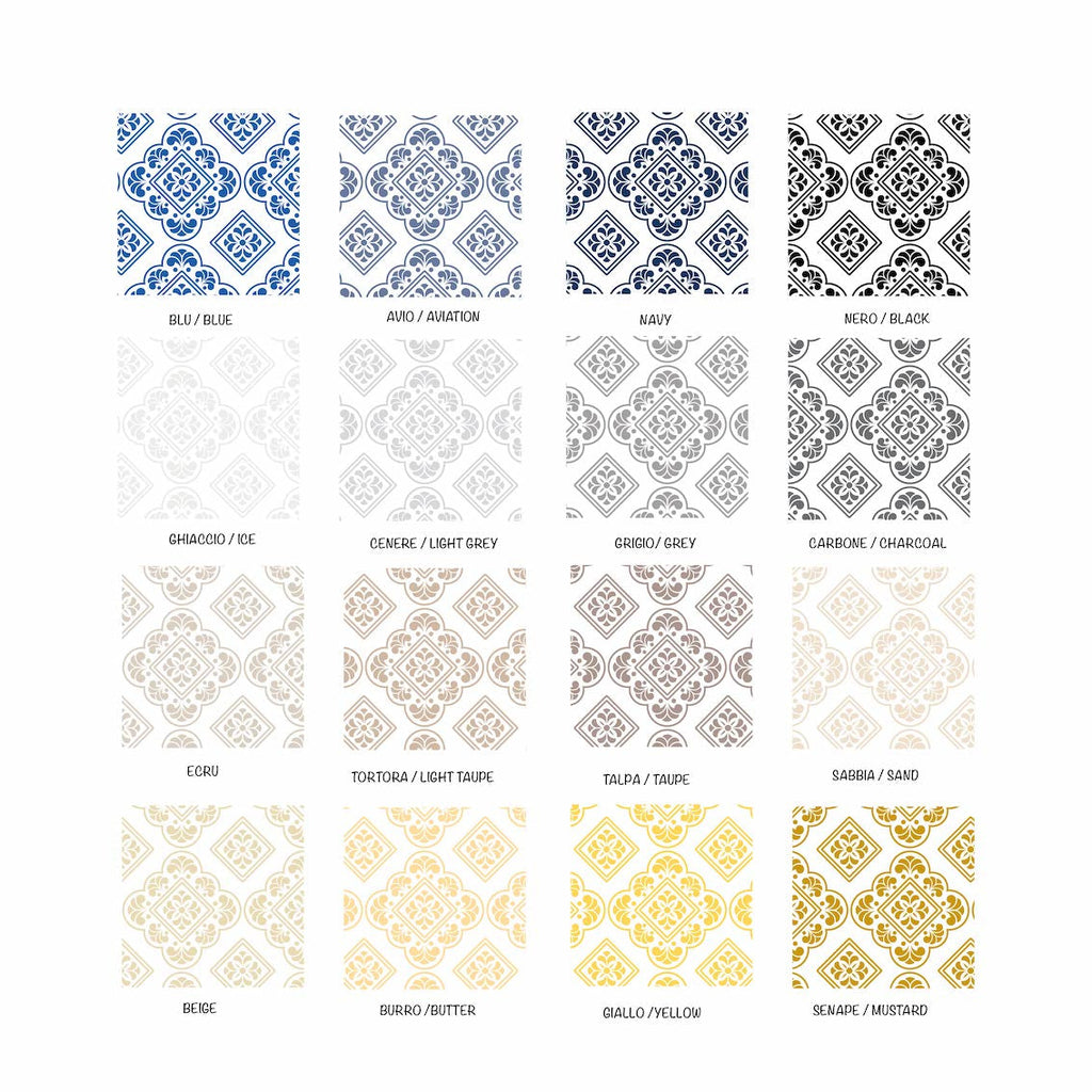 Piastrelle Adesive Pavimento Casablanca-Confezione 10 Adesivi-Più Colori e Misure Disponibili - Decochic