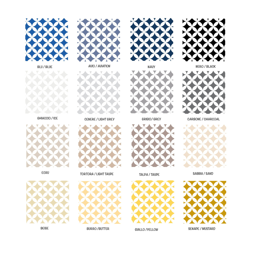 Piastrelle adesive per pavimenti Diamanti-Confezione 10 Adesivi-Più Colori e Misure Disponibili - Decochic