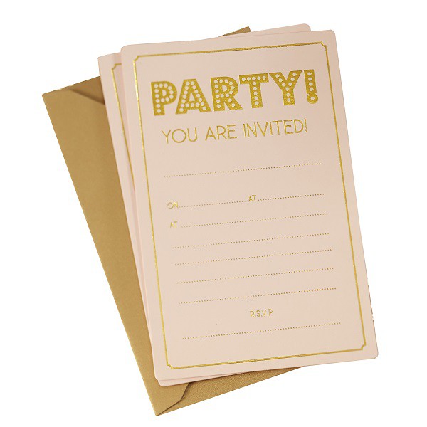 Inviti Party Rosa e Oro - Decochic