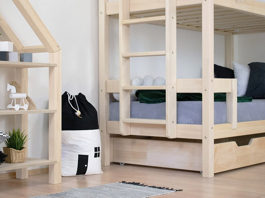 Letto a Castello in Legno a Casetta KILI Benlemi - Più Colori e Misure  Disponibili