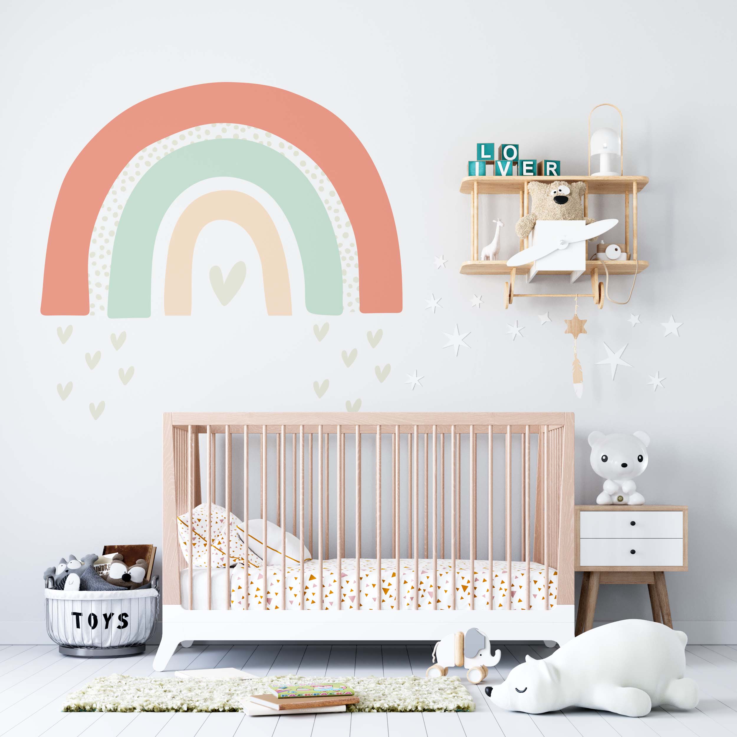 Adesivo arcobaleno per cameretta bambina - Italia Adesivo arcobaleno per cameretta bambina - Italia