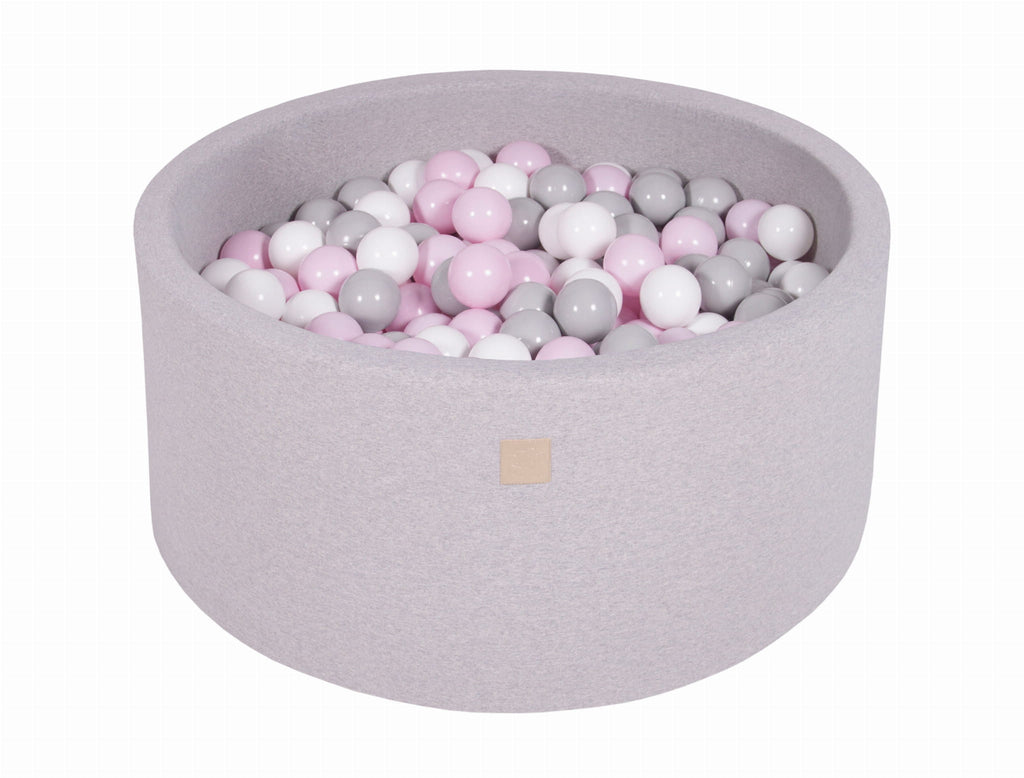 Piscina con Palline rosa, grigie, trasparenti e bianco perla MeowBaby - Decochic