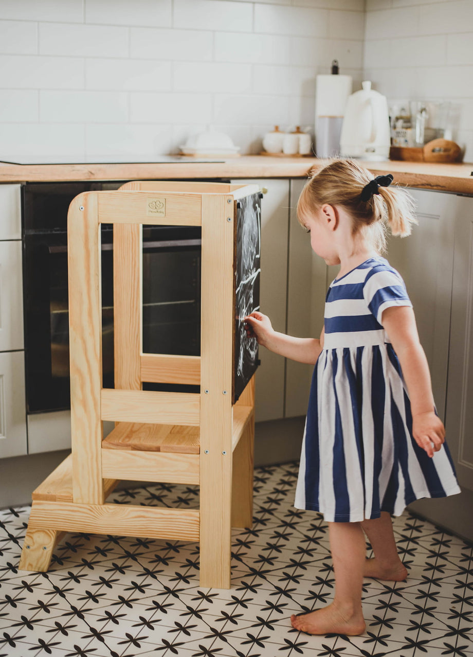 Torre Montessori Kitchen Helper con Lavagna MeowBaby – Decochic