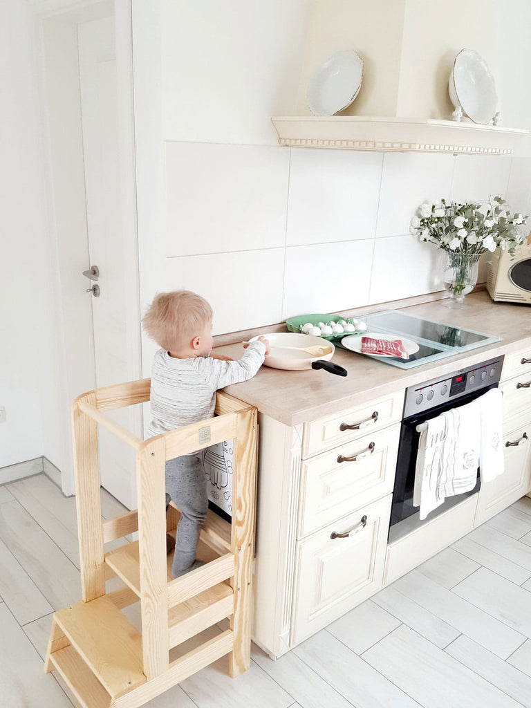 Torre Montessori Kitchen Helper con Lavagna MeowBaby - Decochic