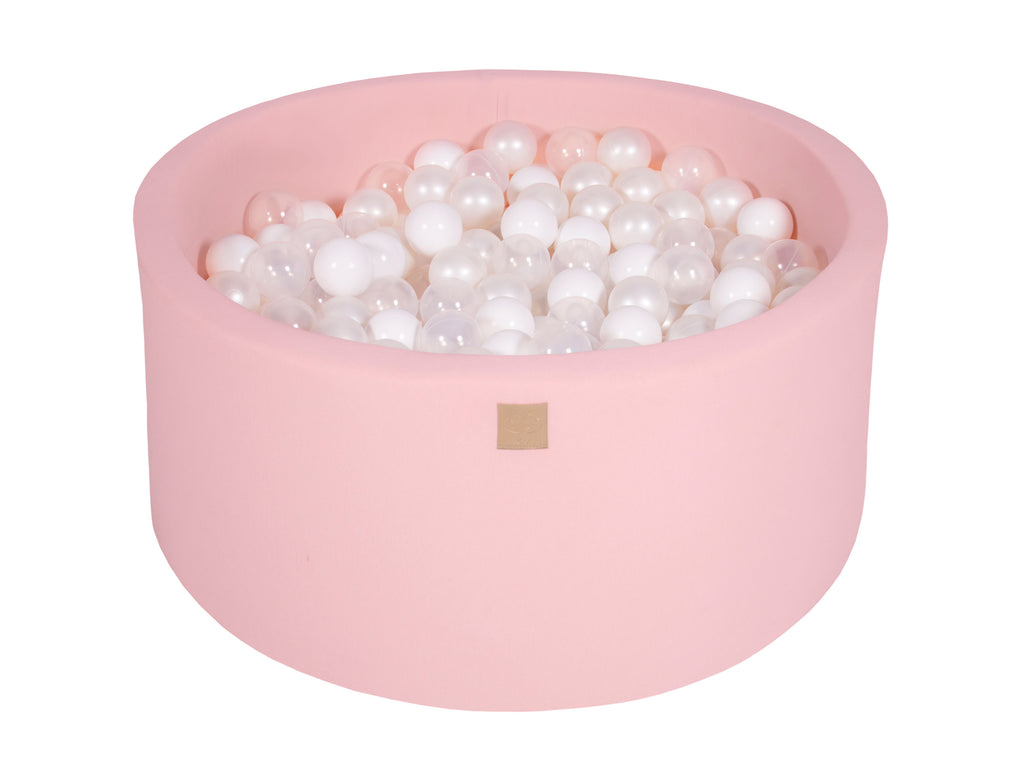 Piscina Rosa con Palline bianche, trasparenti e bianco perla MeowBaby - Decochic