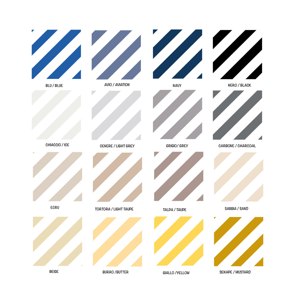 Pellicola Autoadesiva Righe Oblique- Più Colori Disponibili - Decochic