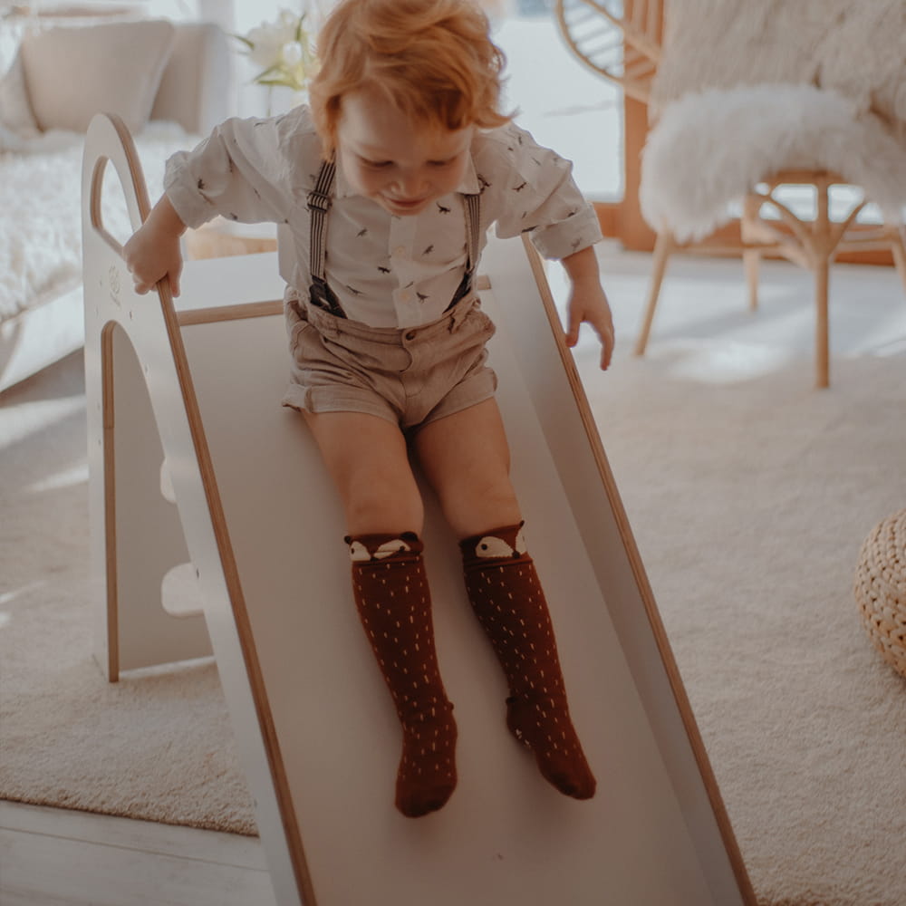 Scivolo Montessori in Legno Scandi Bianco MeowBaby