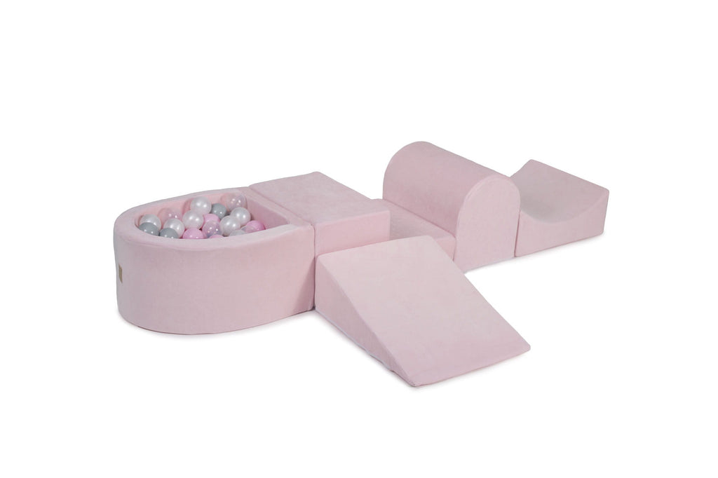 Set Gioco Rosa con Piscina Palline rosa, trasparente, bianco e grigio MeowBaby - Decochic