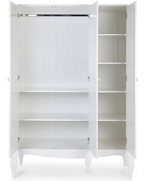 Armadio Bianco Romantic a 3 Ante Childhome - Decochic