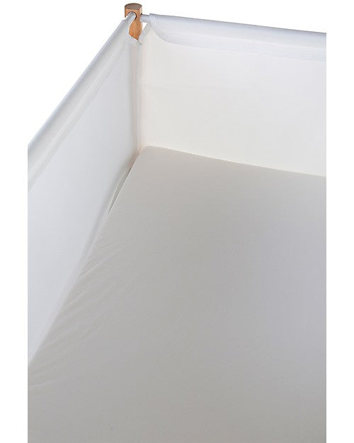 Culla Evolux in Legno e Retina Traspirante Naturale/Bianco 50x90 cm Childhome - Decochic