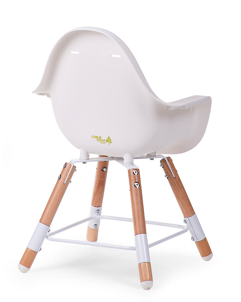 Seggiolone Evolutivo Evolu 2 Chair Bianco/Legno Childhome - Decochic