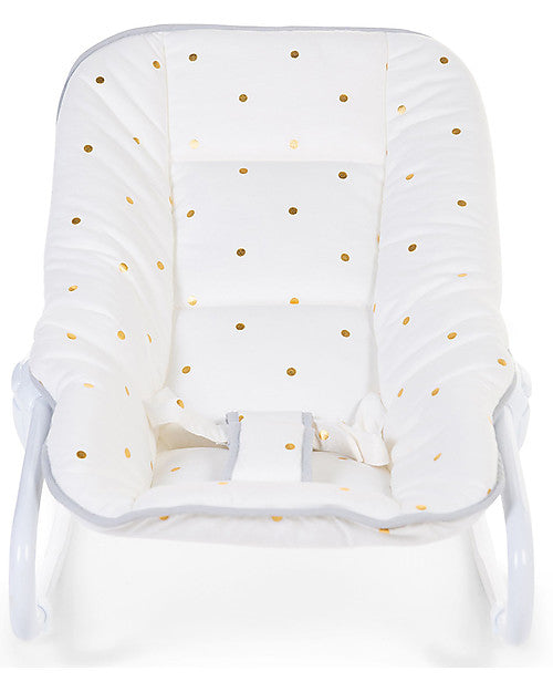 Sdraietta Bebè in Alluminio con Cover Pois Dorati Childhome - Decochic