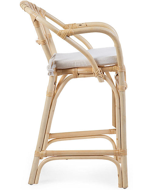 Seggiolone in Rattan Montana con Cuscino Childhome - Decochic