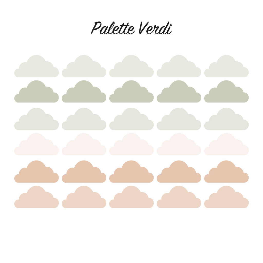 Adesivi Nuvole Colorate-Più Varianti di Colore Disponibili - Decochic