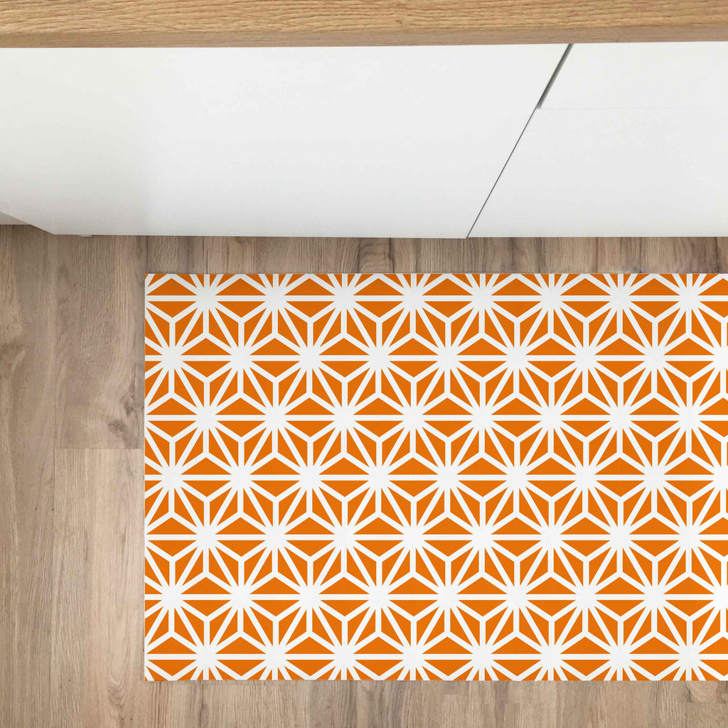 Tappeto in Vinile 50x100 Origami Arancio - Decochic