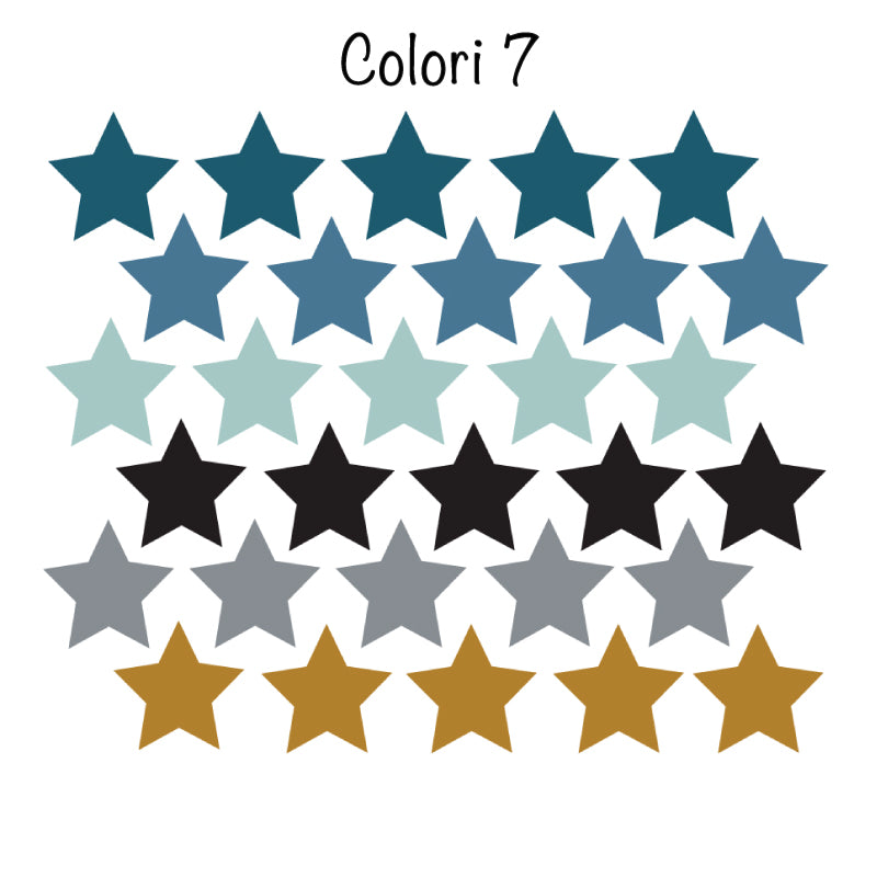 Adesivi Stelle Colorate-Più Varianti di Colore Disponibili – Decochic