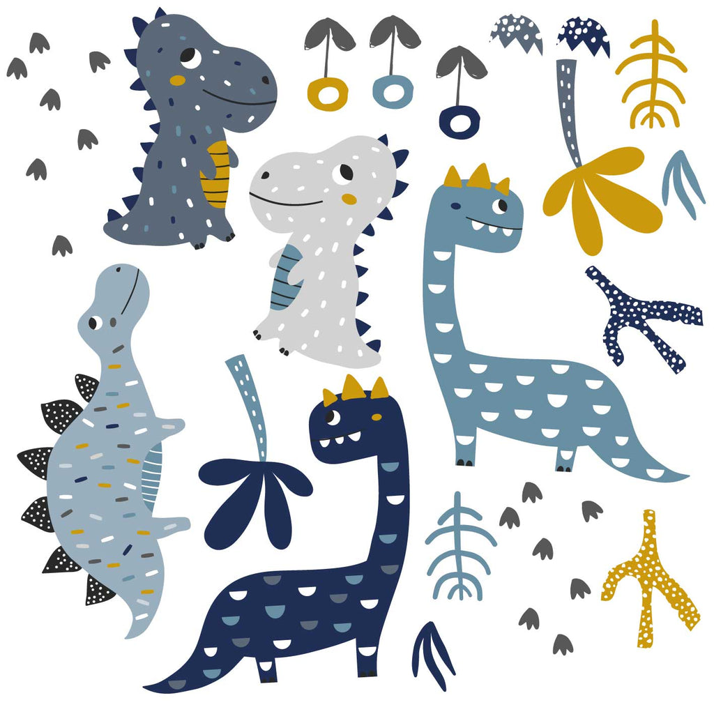 Sticker Adesivi Dinosauri-Più Varianti di Colore Disponibili - Decochic