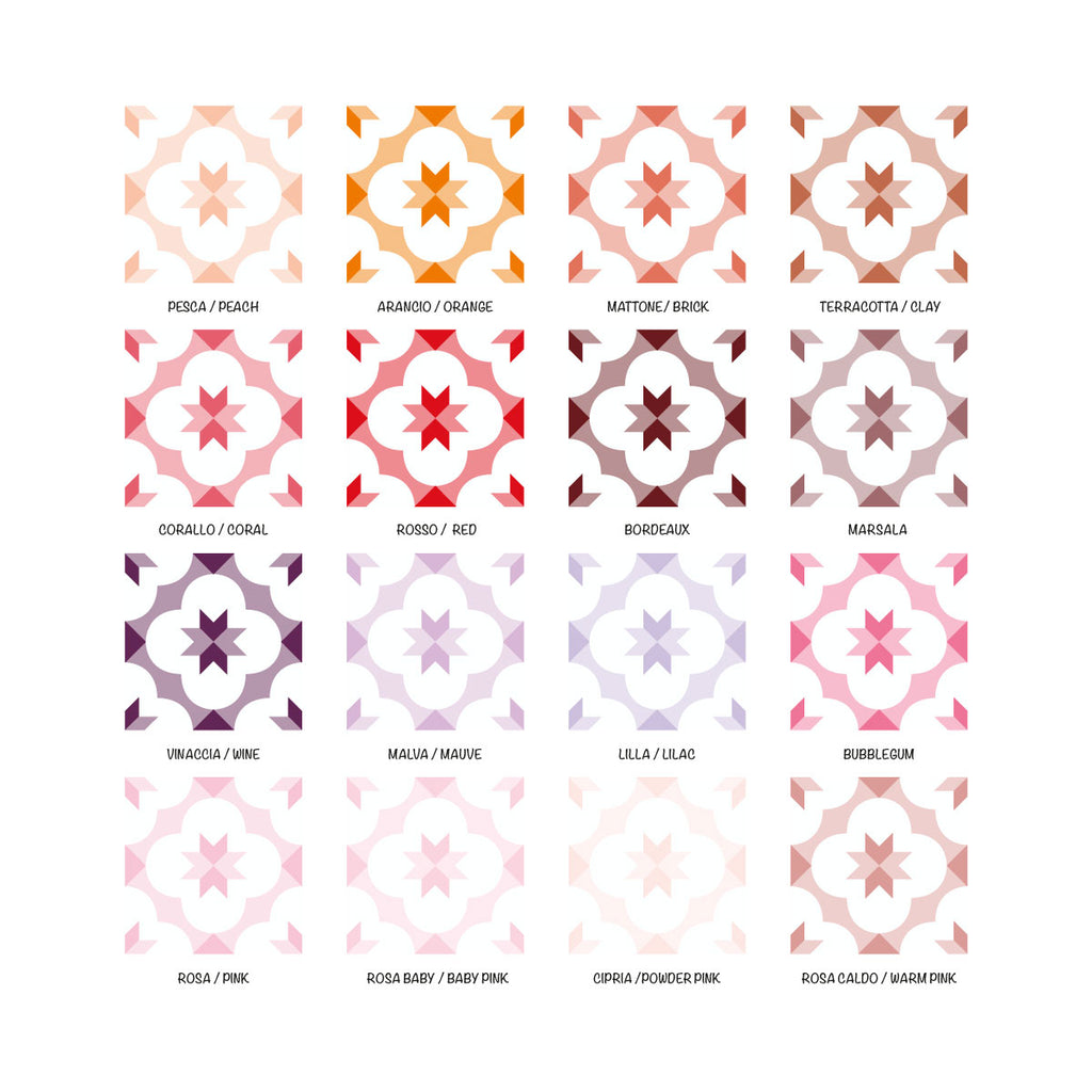 Adesivi per Piastrelle Firenze-Confezione 10 Adesivi-Più Colori e Misure Disponibili - Decochic