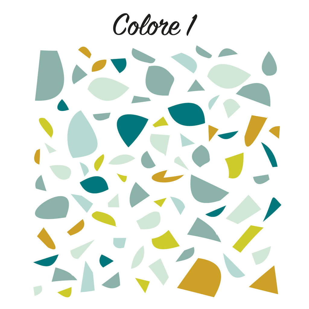 Adesivi da Parete Terrazzo - Più Varianti di Colori Disponibili - Decochic