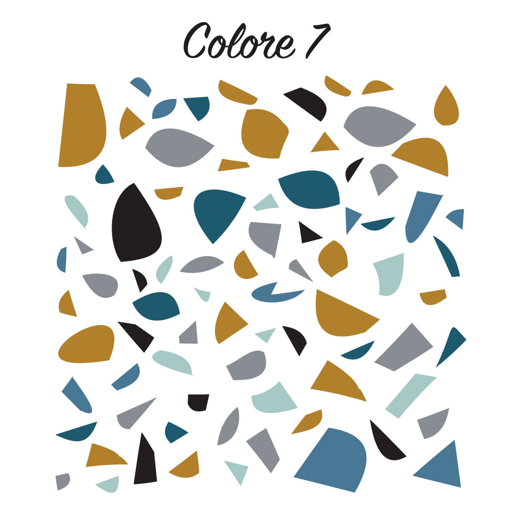 Adesivi da Parete Terrazzo - Più Varianti di Colori Disponibili - Decochic