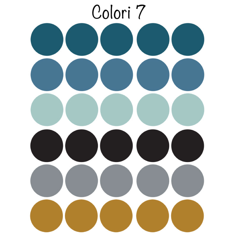 Adesivi Tondi Colorati-Più Varianti di Colore Disponibili - Decochic