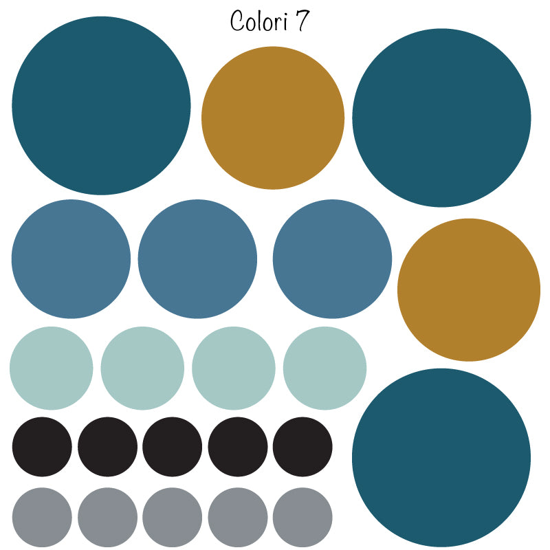 Adesivi Mix Tondi Colorati -Più Varianti di Colore Disponibili - Decochic