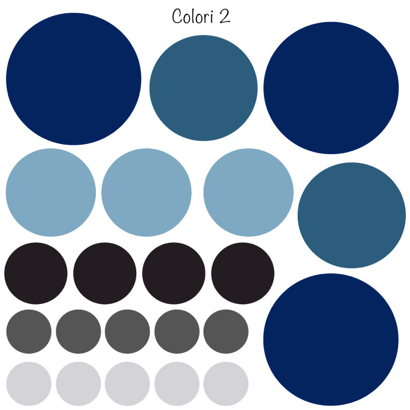 Adesivi Mix Tondi Colorati -Più Varianti di Colore Disponibili - Decochic