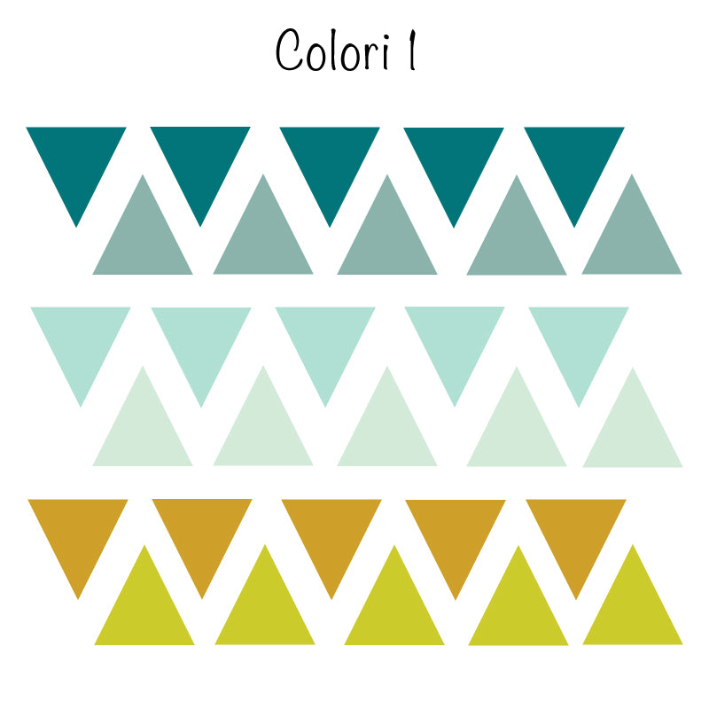 Adesivi Triangoli Colorati-Più Varianti di Colore Disponibili - Decochic
