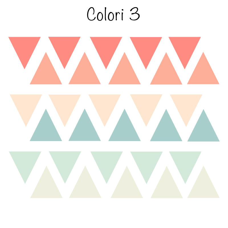 Adesivi Triangoli Colorati-Più Varianti di Colore Disponibili - Decochic