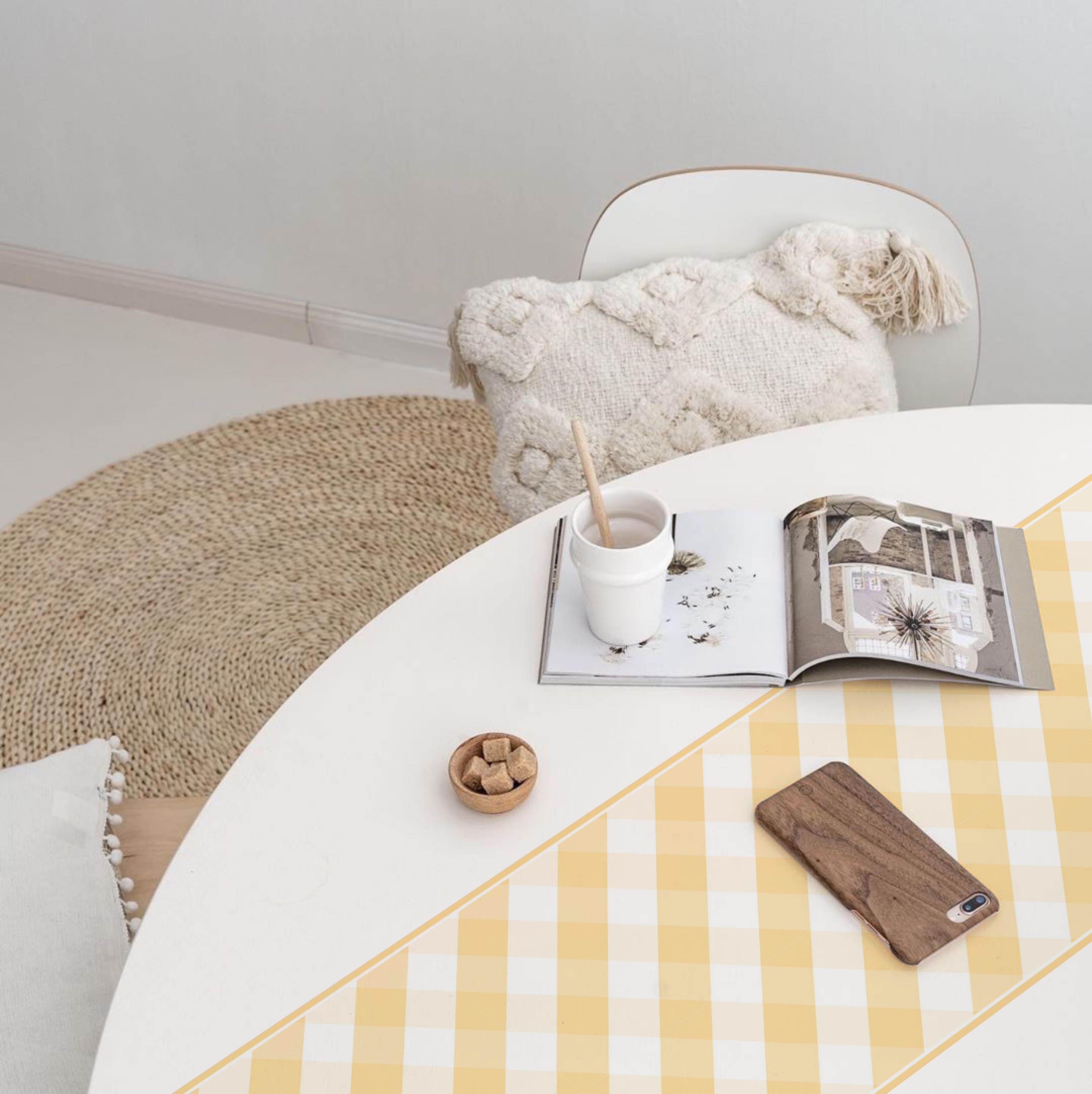 Runner Da Tavola Famibay In Vinile Lavabile - Tovaglietta Antiscivolo 135x30cm Per Cucina E Tavolo Da Pranzo, Nero - Foto 10